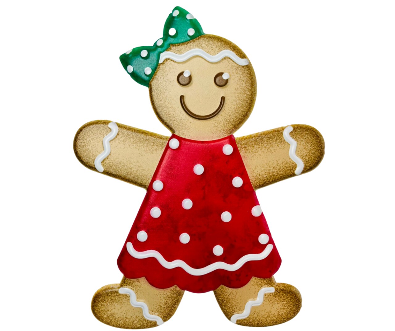 13" Metal Embossed Gingerbread Girl Sign – Festive Christmas Wall Decor | TCT Crafts -MD055524
